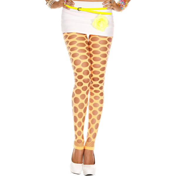 Legging fluo orange à trous 